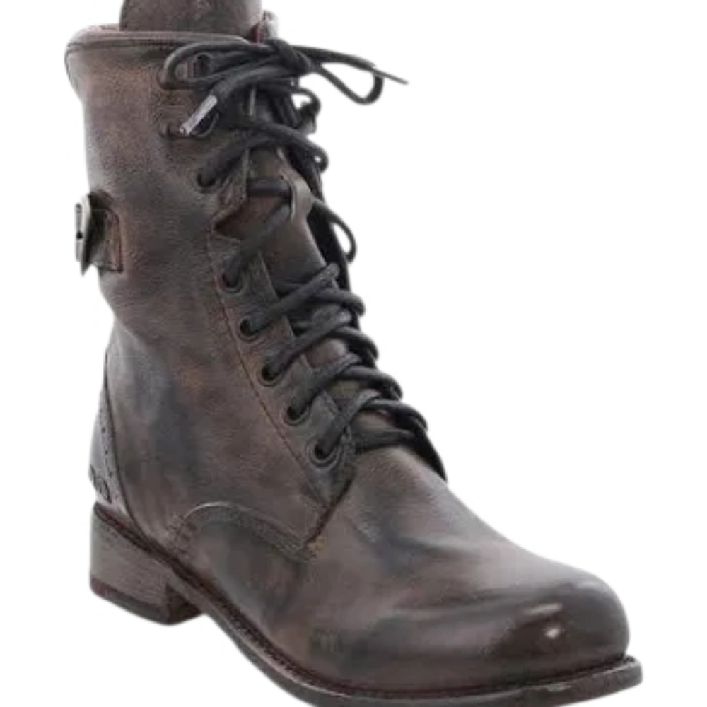 Bed stu Distressed brown 'Anne' Lace-Up Leather Boots size 7